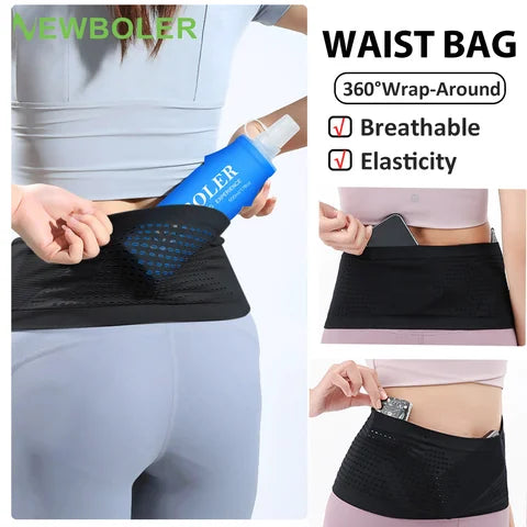 Riñonera Deportiva NEWBOLER Negra para Correr
