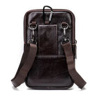 Riñonera Deportiva WESTAL de Cuero Genuino - Pequeña Bolsa Negra para Hombre