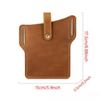 Riñonera Deportiva Crazy Horse - Bolsa para Teléfono Ultradelgada y Retro