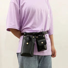 Riñonera Deportiva para Mujer: Set de 2 Piezas, Bolsa Punk para Móvil