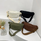 Riñonera Deportiva de Terciopelo - Bolsa Bandolera Moderna y Elegante