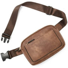 Riñonera Deportiva Mujer - Bolso Cintura Ajustable Cuero Sintético Multibolsillos