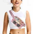 Riñonera Deportiva Transparente Impermeable de PVC, Gran Capacidad con Cremallera