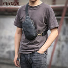 Riñonera de Cuero Genuino para Hombre - Bolso Bandolera Pequeño y Elegante