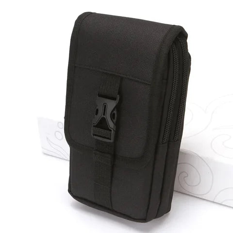 Черная тактическая поясная сумка EDC Molle с двойным слоем, водонепроницаемая, для мужчин, для телефона, для кемпинга, охоты