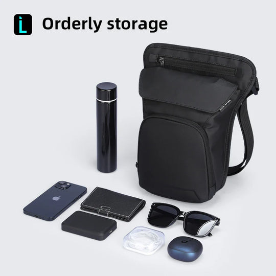 Riñonera Moto MARK de Tela - Bolso Multi-bolsillo con Correa Ajustable para Viajes