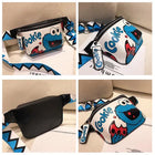 Riñonera Deportiva Mujer con Estampado de Personajes - Bolsa de Cintura Multifuncional