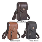 Riñonera Deportiva de Cuero para Hombre - Bolsa Cruzada Retro, Mochila de Cintura y Bandolera para Teléfono