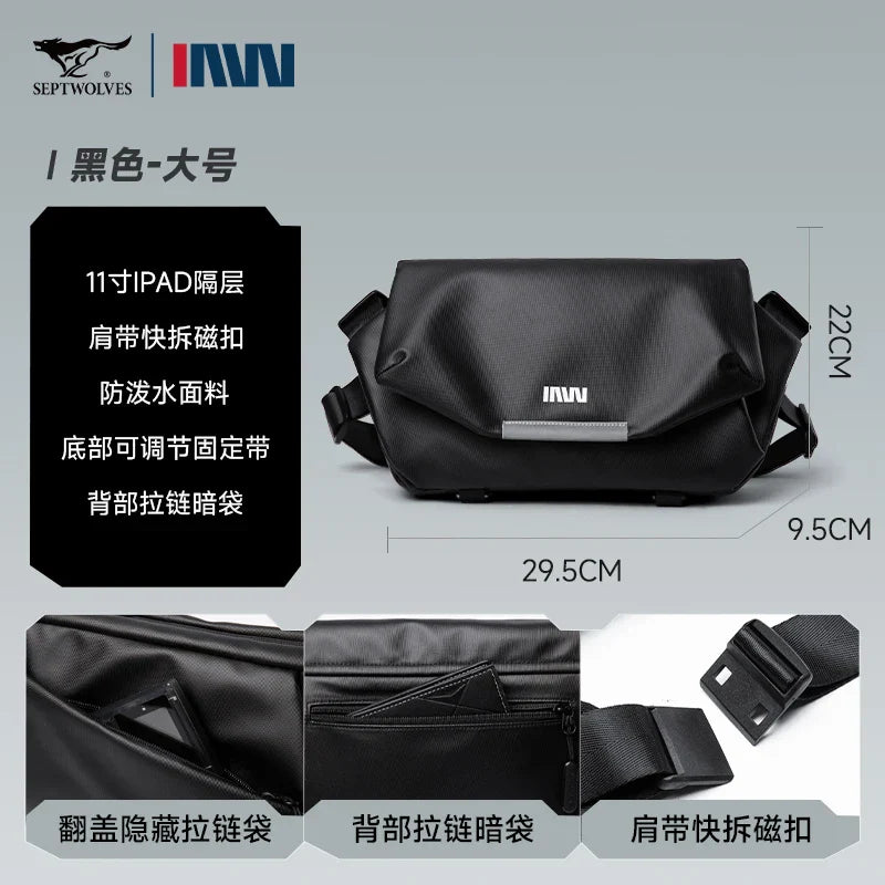 Riñonera Hombre Premium - Bolso Bandolera Casual Mini de Cuero Sintético