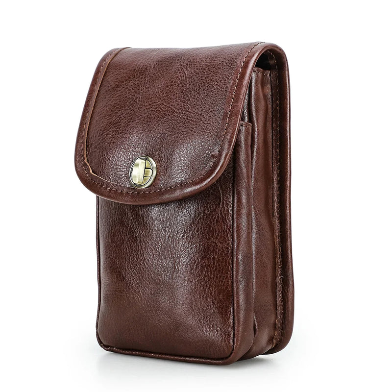 Riñonera de Cuero Genuino para Hombre - Bolso de Piel de Vestir Elegante