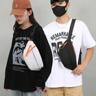 Riñonera Deportiva Multibolsillos para Hombre - Bolsa de Pecho de Nylon Impermeable con Correa Ajustable