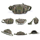 Riñonera Táctica para Hombre de Nylon Impermeable - Mochila de Cintura con Diseño Camuflaje
