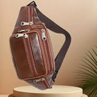 Riñonera de Cuero para Hombre 2025 - Bolso Bandolera Multifuncional Elegante y Deportivo