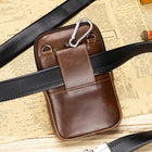 Riñonera de Cuero Genuino para Hombre - Bolso de Cintura Auténtico con Ganchos