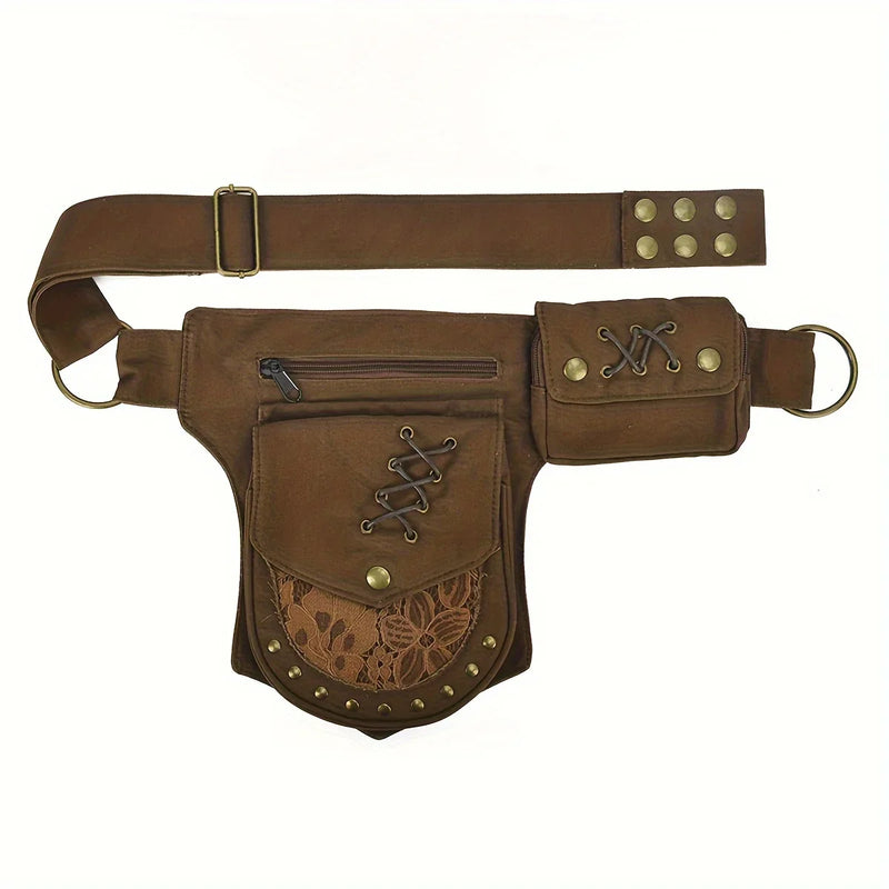 Riñonera Deportiva Vintage - Bolso Multifuncional de Viaje con Correa Ajustable