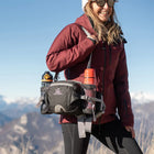 Riñonera Deportiva para Mujer con Portabotellas - Cinturón Lumbar para Senderismo, Running y Camping