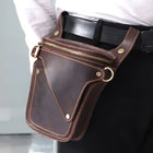 Riñonera de Cuero Auténtico - Bolso Cinturón Multifuncional Casual