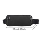 Riñonera Deportiva Negra para Mujer y Hombre - Bolsa para Teléfono, Correr y Fitness