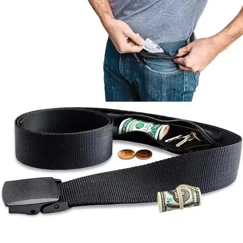 Riñonera Deportiva Antirrobo Unisex - Bolsa Portaobjetos de Lona para Hombre y Mujer