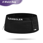 NEWBOLER Эластичная спортивная поясная сумка черная