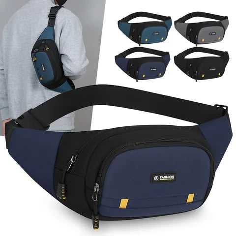 Riñonera Deportiva Impermeable de Gran Capacidad - Nylon Resistente