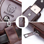 Riñonera Deportiva de Cuero para Hombre - Bolsa de Cintura Militar con Compartimentos MOLLE