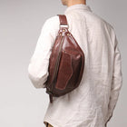 Riñonera de Cuero Vintage para Hombre - Bolso de Piel Elegante