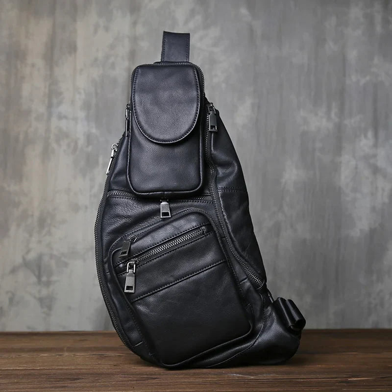Riñonera de Cuero Vintage para Hombre - Bolso de Piel Elegante