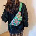 Riñonera Deportiva Mujer con Flores - Bolsa de Nylon para Entrenar