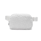 Riñonera de Invierno para Mujer: Bolso de Cintura Blanco Marfil con Correa Ajustable