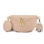 Riñonera Deportiva Elegante de Cuero Sintético con Cadena y Correa Ancha para Mujer