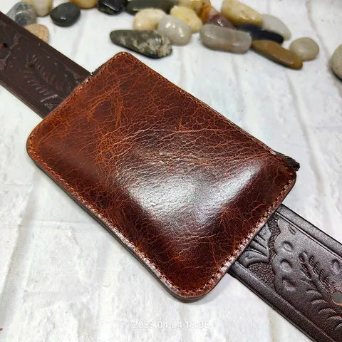 Riñonera Deportiva de Cuero Genuino - Pequeña y Elegante