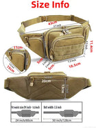 Riñonera Deportiva Impermeable de Nylon para Hombre - Bolsa de Cintura para Caza, Montaña y Camping