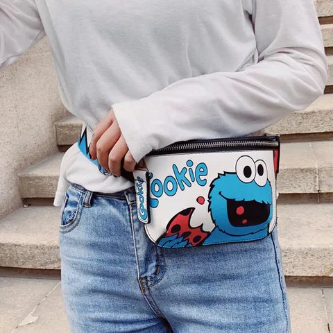 Riñonera Deportiva Mujer con Estampado de Personajes - Bolsa de Cintura Multifuncional