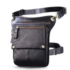 Riñonera Deportiva de Cuero Genuino - Bolsa Sling Pequeña para Hombre y Mujer