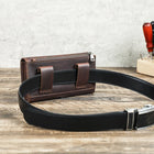Riñonera de Viaje para Hombre de Cuero Genuino - Bolsa de Cintura con Bolsillo para Teléfono