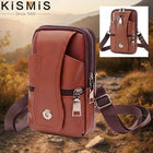 Riñonera Deportiva de Cuero Grande con Múltiples Bolsillos - Bolsa Bandolera para Hombre