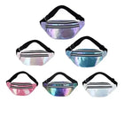 Riñonera Deportiva Impermeable Holográfica - Bolsa de Cintura para Senderismo, Ciclismo y Running