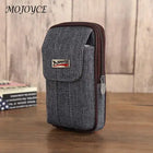 Riñonera Deportiva para Hombre - Bolsa de Cintura de Lona, Dos Capas con Cremallera para Running, Fitness, Viajes y Compras