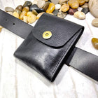 Riñonera Deportiva Blongk Fina con Cremallera, Porta Tarjetas y Llavero - Bolsa de Cintura para Hombre y Mujer