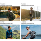 Riñonera Deportiva - Bolsa de Cintura Pequeña para Hombre y Mujer, Cruzada para Senderismo, Running y Viajes