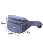 Riñonera Deportiva para Mujer - Bolsa de Cintura de Poliéster, Unicolor, Cruzada