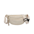 Riñonera Deportiva de Pana para Mujer - Bolsa de Cintura, Bandolera y Pechera