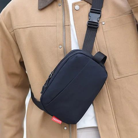 Riñonera Deportiva Hombre - Bolsa de Cintura Ajustable con Correa de Hombro, Estilo Urbano