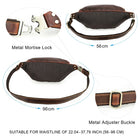 Riñonera de Cuero para Hombre - Bolso de Piel de Vestir Mini Elegante