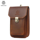 Riñonera Deportiva de Cuero Crazy Horse Vintage para Hombre