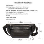 Riñonera Deportiva de Cuero Genuino para Hombre - Bolsa Pechera Moderna