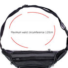 Riñonera Deportiva Unisex de Cuero Genuino con Múltiples Bolsillos y Cremalleras, Correa Ajustable