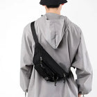 Riñonera Deportiva Hombre Nylon Antirrobo Grande Capacidad Múltiples Bolsillos