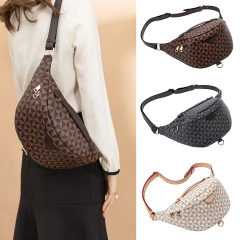 Riñonera Deportiva de Cuero para Mujer - Bolso de Cintura Elegante